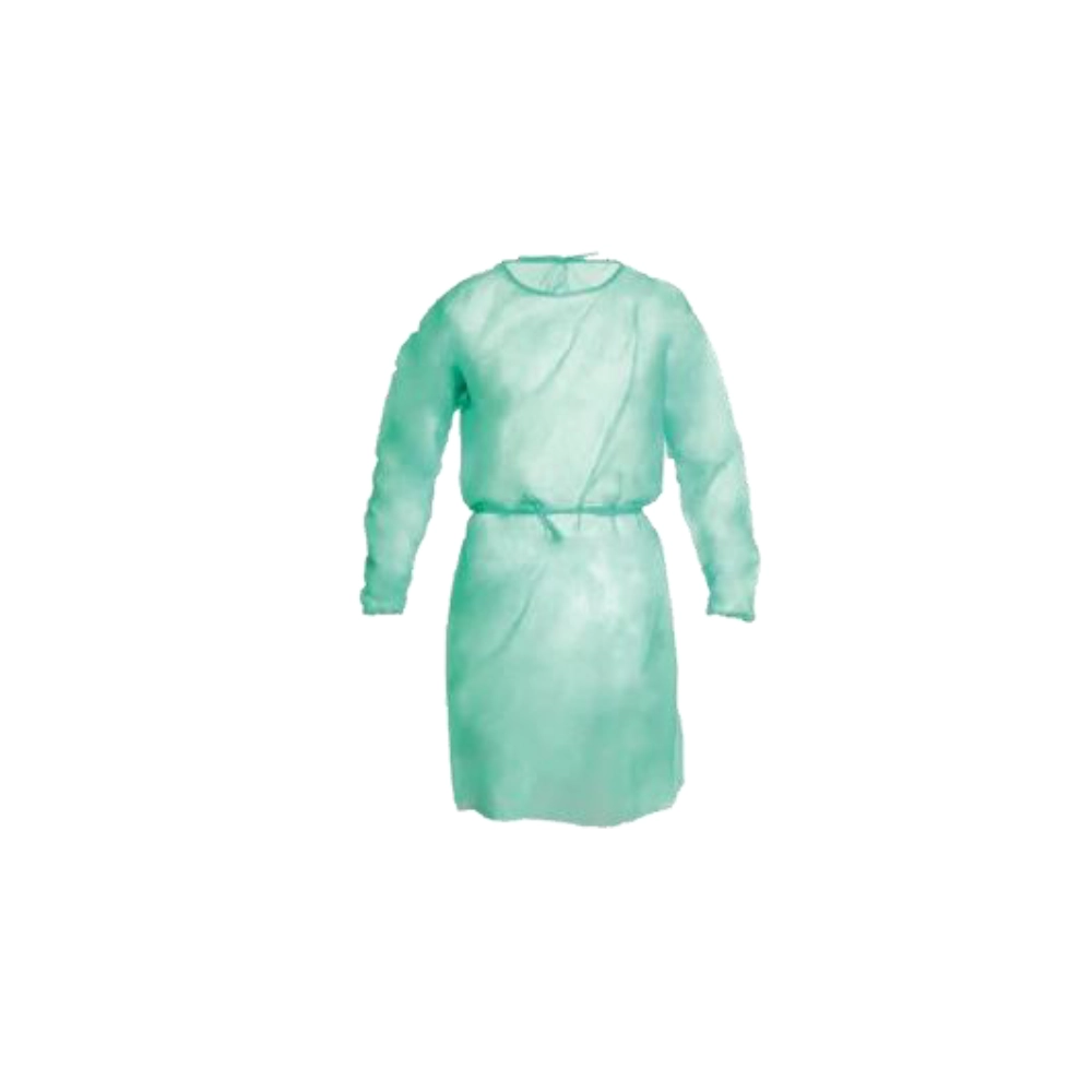 Bata verde Protección Manga Larga