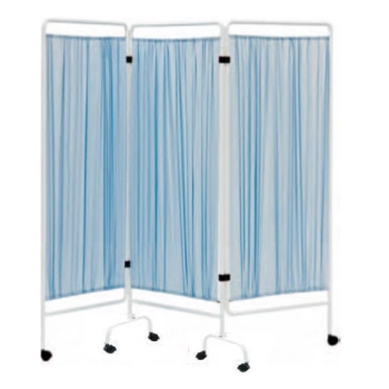 Biombo 3 Secciones Pintado C/ Tela y Ruedas Biombo 3 Secciones Pintado C/ Tela y Ruedas