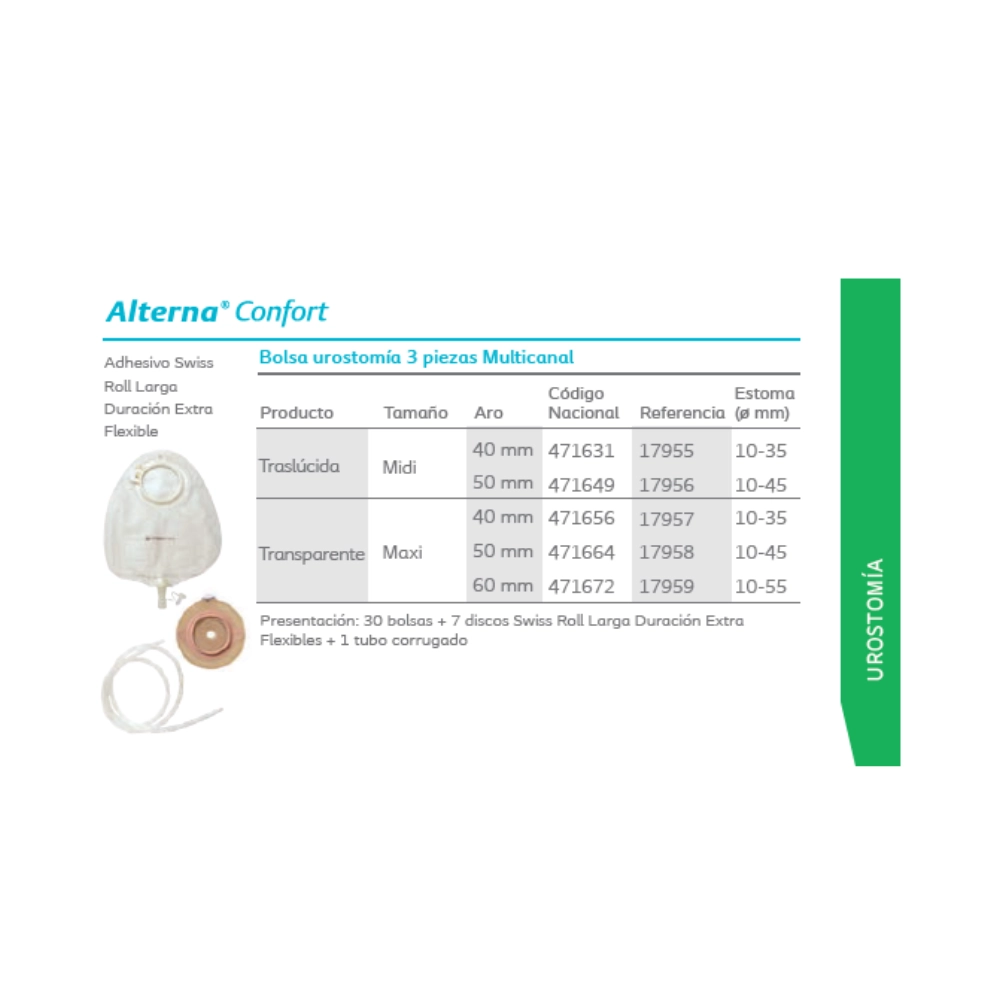 Bolsas Urostomia 3 Piezas Alterna