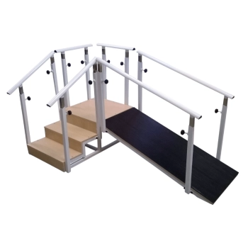 Escalera C/ Rampa 3 Peldaños Barandillas Regulables Escalera C/ Rampa 3 Peldaños Barandillas Regulables