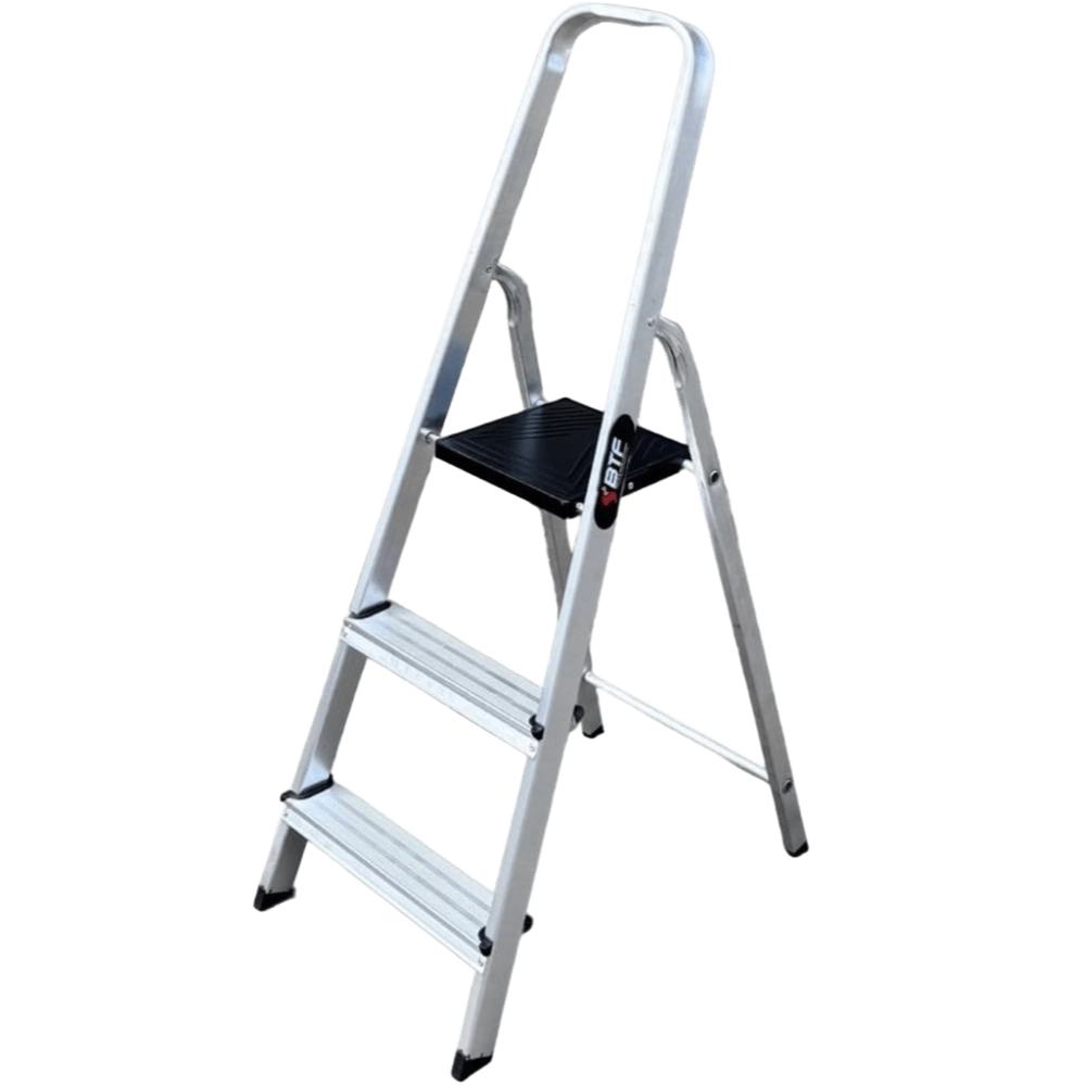 Escalera De Aluminio 3 Peldaños Antideslizante Plegable