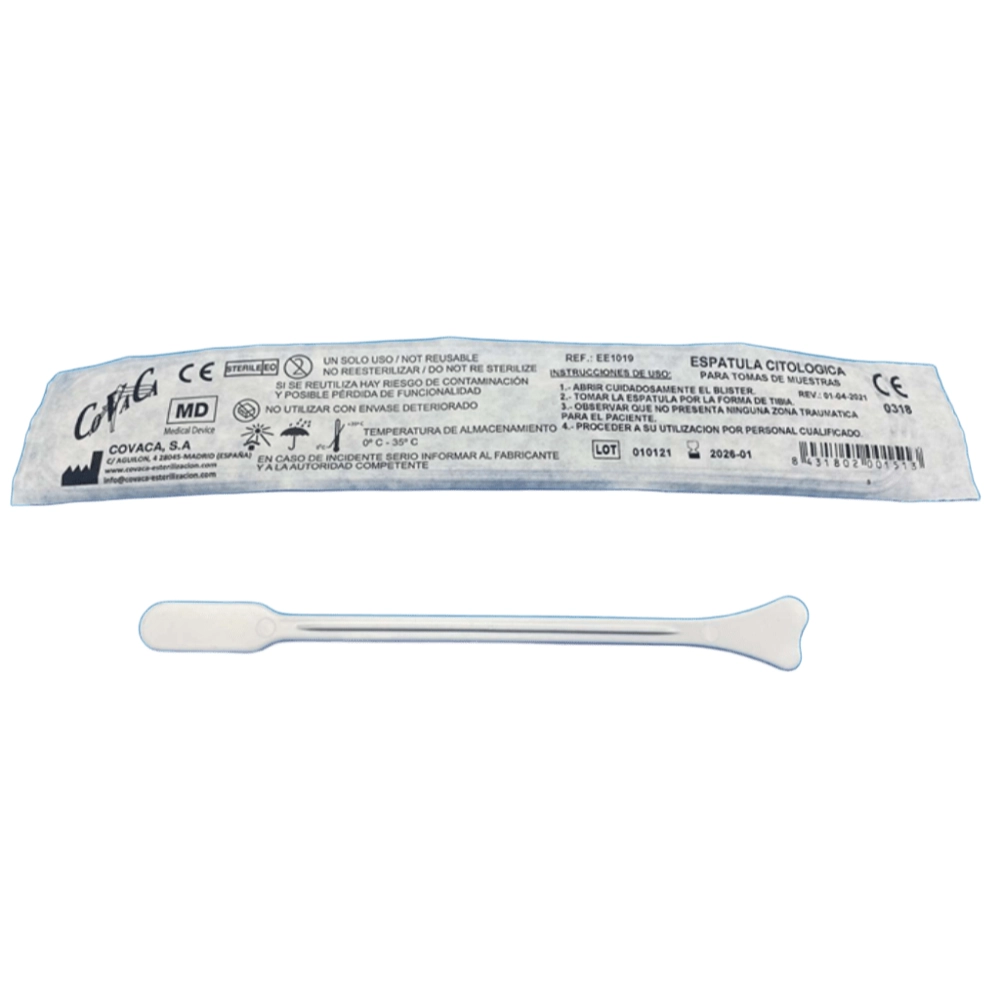 Espatula Vaginal Plastico No Esteil  Borde Rugoso