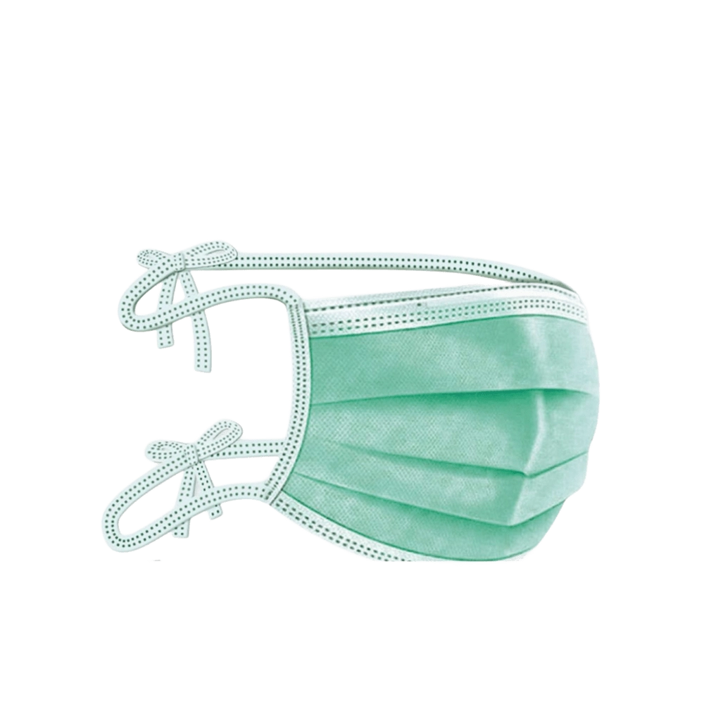 Mascarilla Cirujano Con Cintas Verde