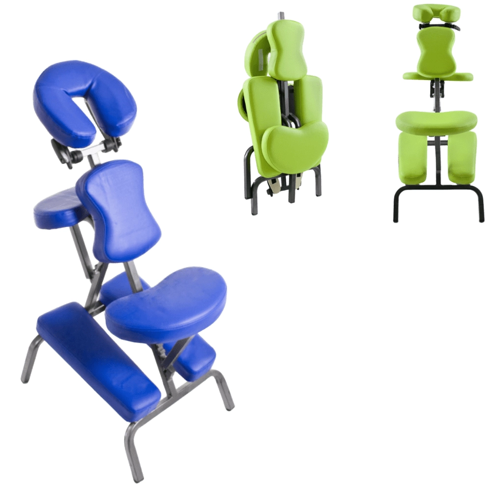 Silla Metalica Masaje Azul Silla Metalica Masaje Azul