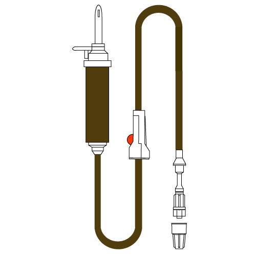 Sistema de suero opaco para productos fotosensibles.