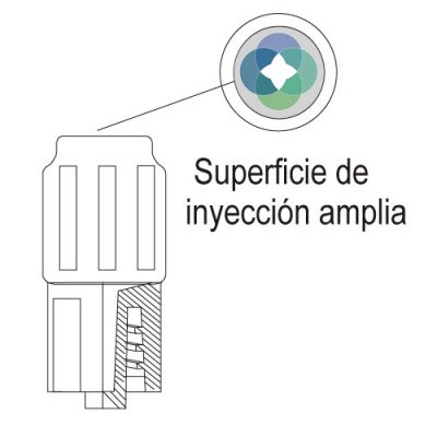 TP-INTER tapón de punto de inyección para administración de medicación